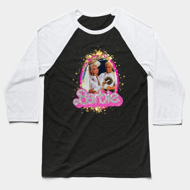 Y2k aesthetics Hollywood couple gold stars Baseball T-Shirt by ArtByIsobelle